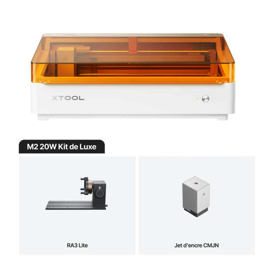 Découpeur Laser et Imprimante xTool M2 20W Deluxe - Blanc - Bureau