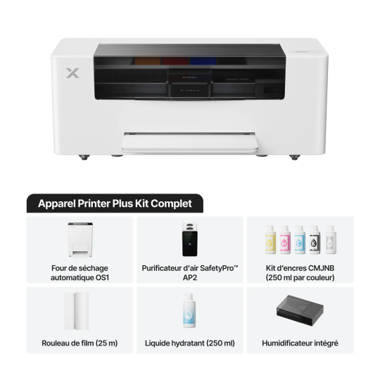 Studio DTF Complet xTool : Imprimante Apparel Printer Plus + Four OS1 + Purificateur d'Air AP2