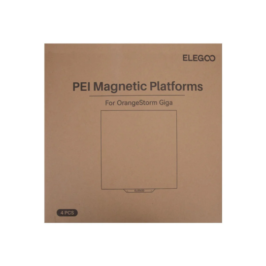 Kit 4 Plateaux PEI Elegoo OrangeStorm Giga — 410 × 410 mm