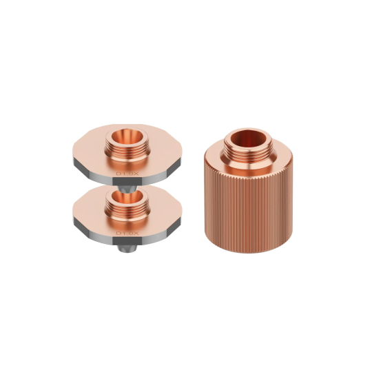 Ensemble de buses de coupe double couche xTool MetalFab (2 buses 1,0 / 1,2 mm + tube d'extension 20 mm)