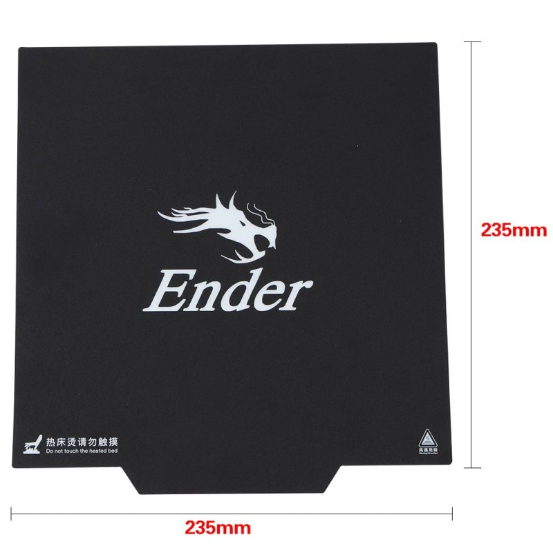 Creality Plateau Double Face Plaque Acier à Ressort Magnétique Plateforme  d'imprimante 3D avec PEI Surface 235x235mm pour Ender 3/ Ender 3 Pro/Ender  3