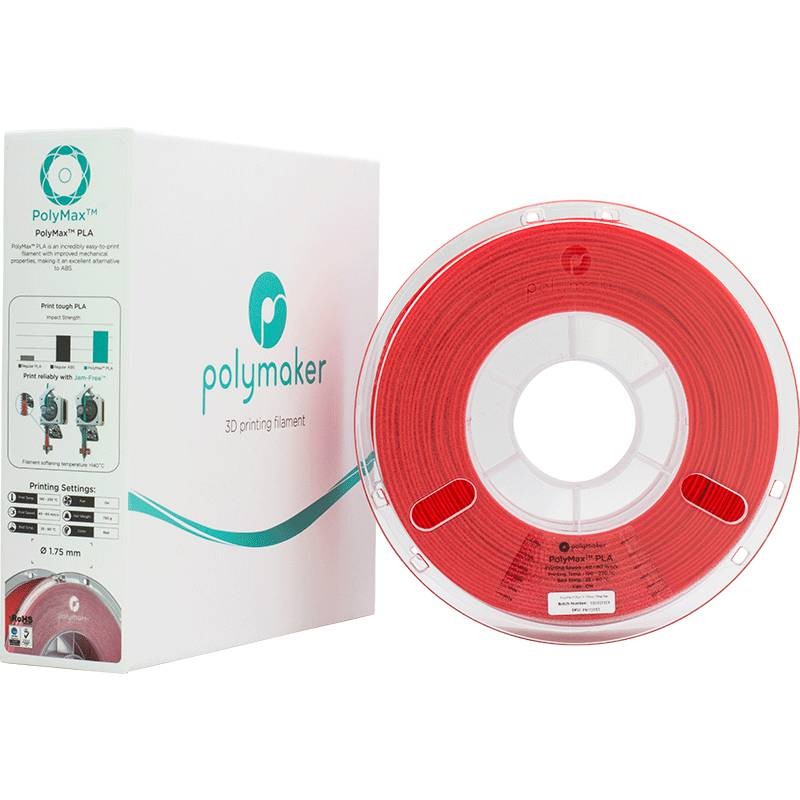 Filament Polymax PLA rouge de Polymaker