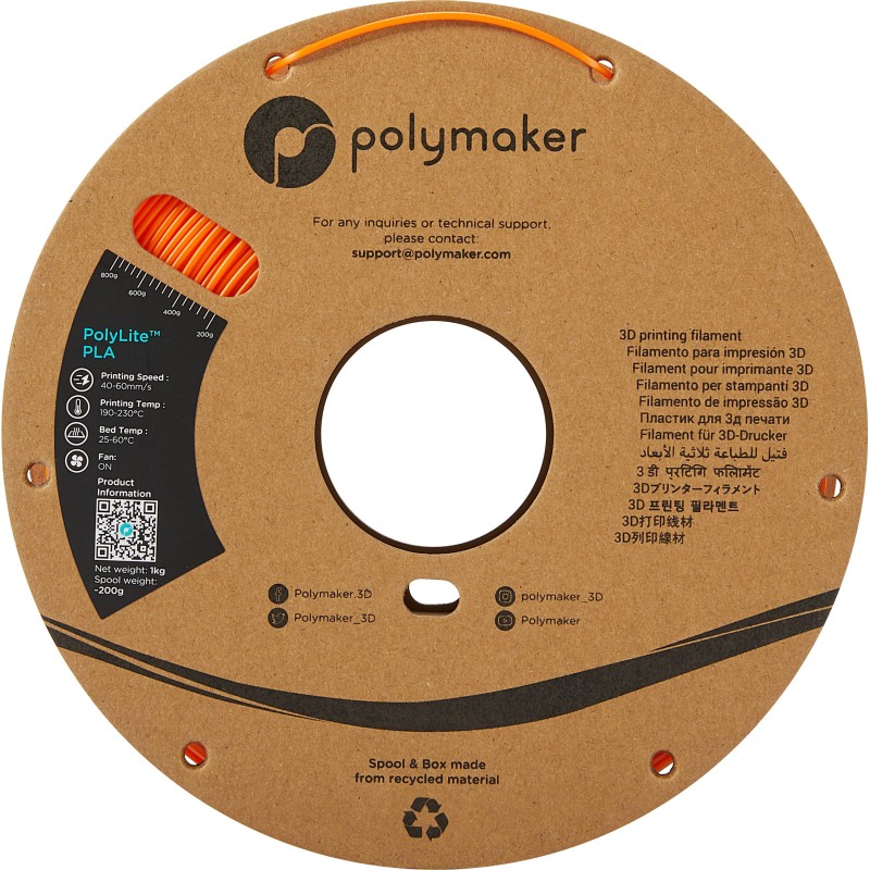 Polymaker PLA Polylite Orange