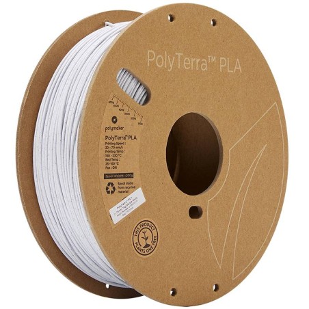 Filament PolyTerra Polymaker Marbre Blanc
