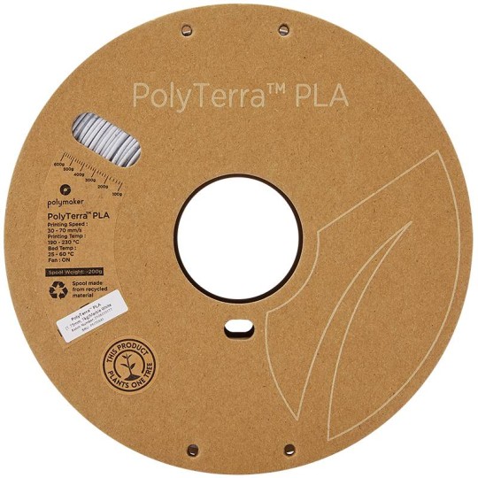 Filament PolyTerra Polymaker Marbre Blanc
