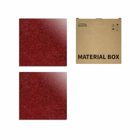 xTool Pack de 2 plaques Acryliques rouges pailletées