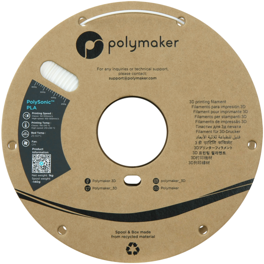 Polymaker PolySonic PLA Blanc (High Speed)