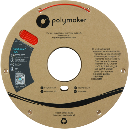 Polymaker PolySonic PLA Rouge (High Speed)