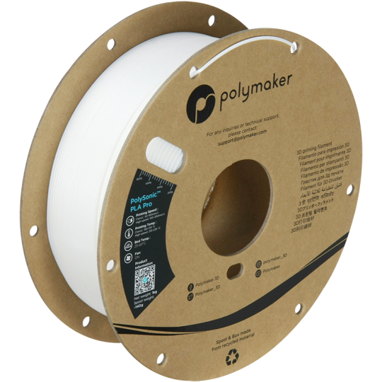 Polymaker PolySonic PLA Pro Blanc