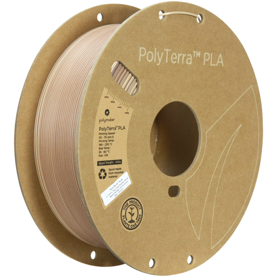 Filament PolyTerra PLA  Dual Grandiant Wood