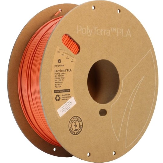 Polymaker PolyTerra PLA Muted Red (Rouge Désaturé)