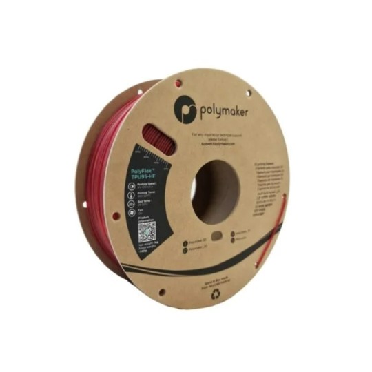 Filament flexible Polymaker Polyflex TPU95-HF Rouge Translucide