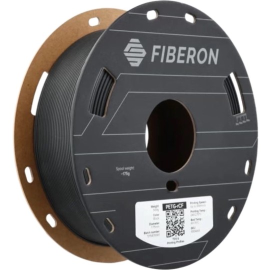 Polymaker Fiberon™ PETG-rCF08 Noir - 1.75mm - 500g - Filament 3D Renforcé Fibre de Carbone Recyclée