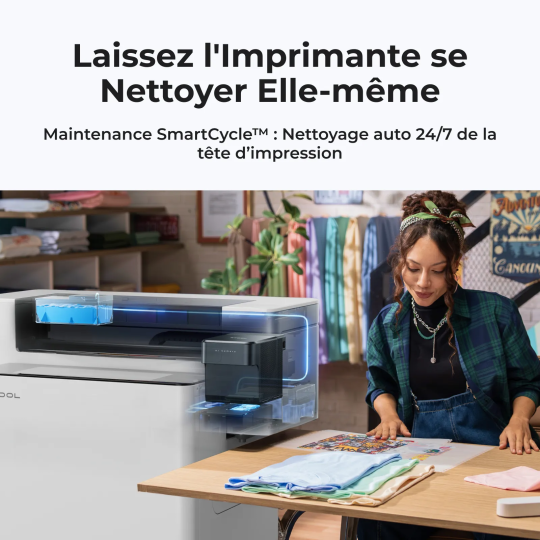 Studio DTF Complet xTool : Imprimante Apparel Printer + Four OS1 + Purificateur d'Air AP2 Studio DTF Complet xTool : Imprimante Apparel Printer + Four OS1 + Purificateur d'Air AP2