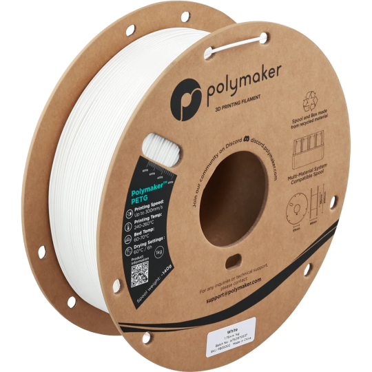 Polymaker PETG Blanc – Filament 3D