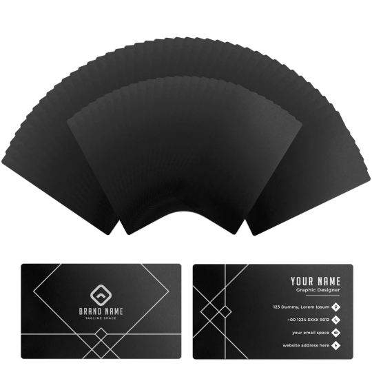 xTool Cartes de visites en métal noir 60pcs
