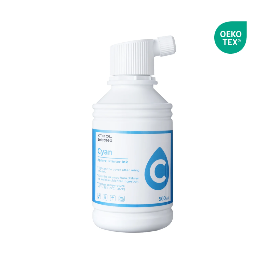 Encre DTF CYAN xTool Selected 500 ml pour Apparel Printer